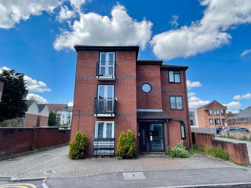 Front of building wide view
